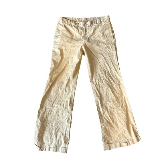 GAP Pants - Y2K Vintage (Summer '03) Low-rise Gap Linen Cotton Beige Tan Pants Women's 8